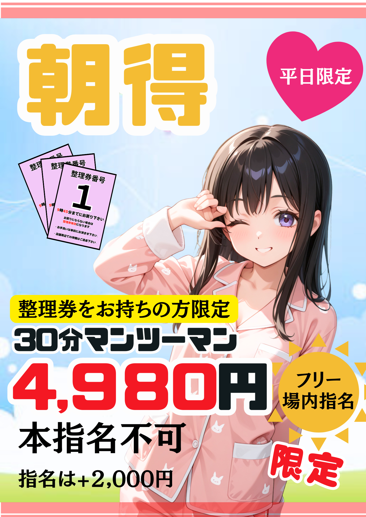 平日限定【朝得】
